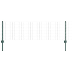 vidaXL Euro Fence with Post 10 x 0.6 m PVC-Coated Steel Green Mesh 6
