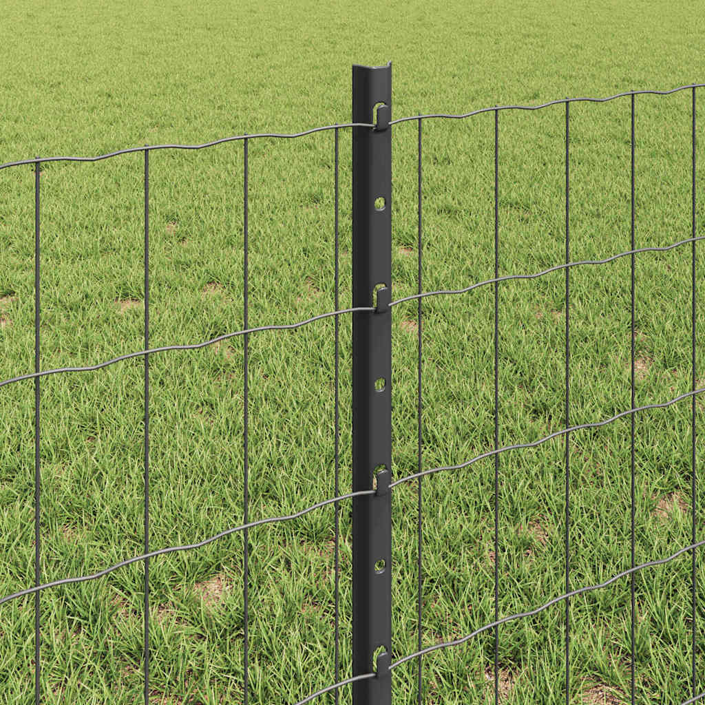 Euro Fence with Post 50 x 0.6 m PVC-Coated Steel Mesh Grey 50 x 0.6 m – 50 x 0.6 m 50 x 0.6 m fence (5 x 10 cm mesh)