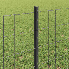 Euro Fence with Post 50 x 0.6 m PVC-Coated Steel Mesh Grey 50 x 0.6 m – 50 x 0.6 m 50 x 0.6 m fence (5 x 10 cm mesh)