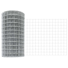 Euro Fence with Post 25 x 0.6 m Silver Mesh Galvanised Steel 10 x 1.6 m – 25 x 1 m 25 x 0.6 m fence (10 x 10 cm mesh)