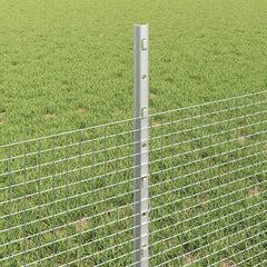 vidaXL Welded Wire Fence with Posts 10 x 0.5 m Galvanised Steel Silver 4