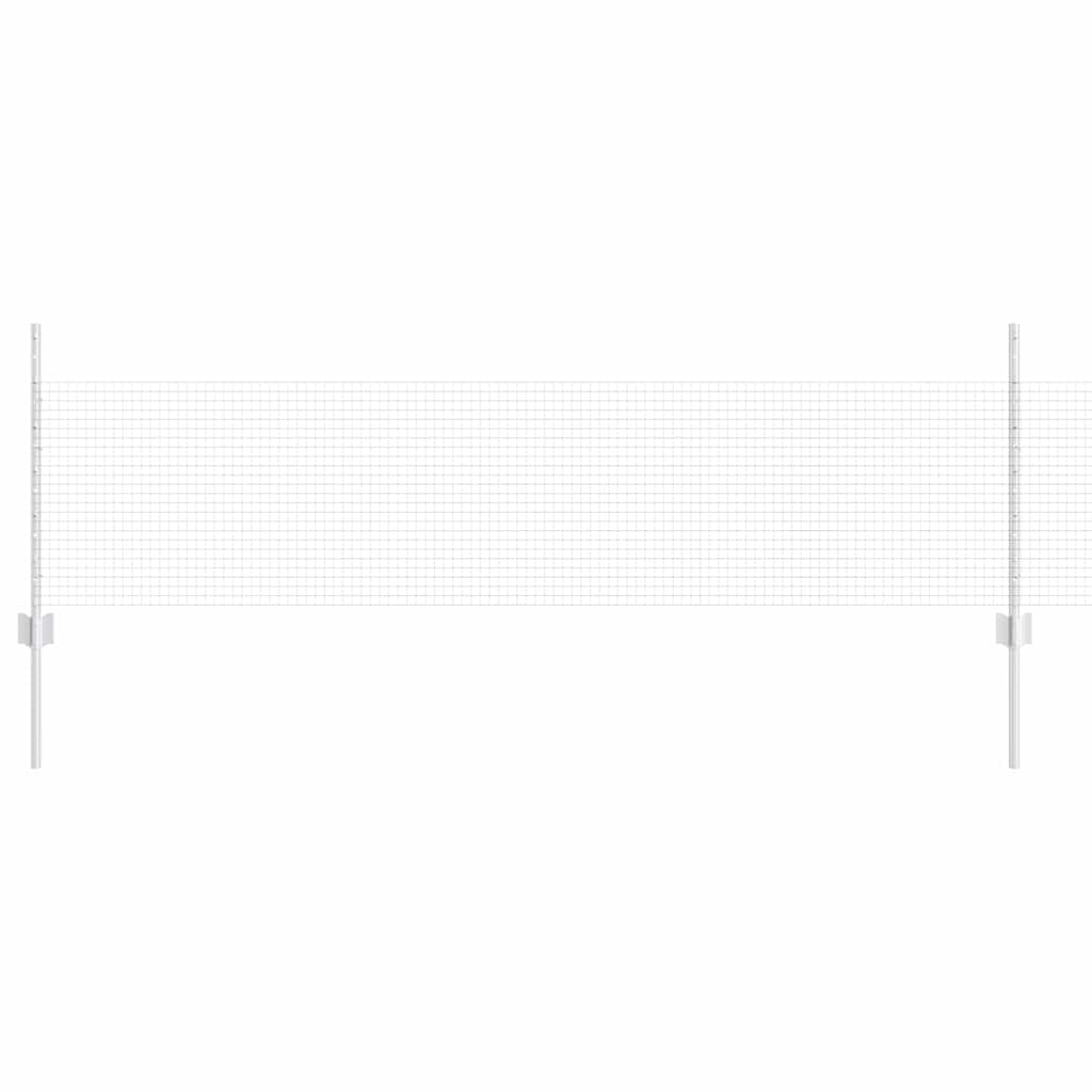 vidaXL Welded Wire Fence with Posts 10 x 0.5 m Galvanised Steel Silver 2