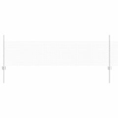 vidaXL Welded Wire Fence with Posts 10 x 0.5 m Galvanised Steel Silver 2