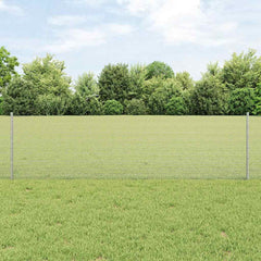 vidaXL Welded Wire Fence with Posts 10 x 0.6 m Galvanised Steel Silver 1