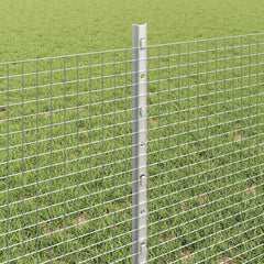 vidaXL Welded Wire Fence with Posts 10 x 0.6 m Galvanised Steel Silver 4