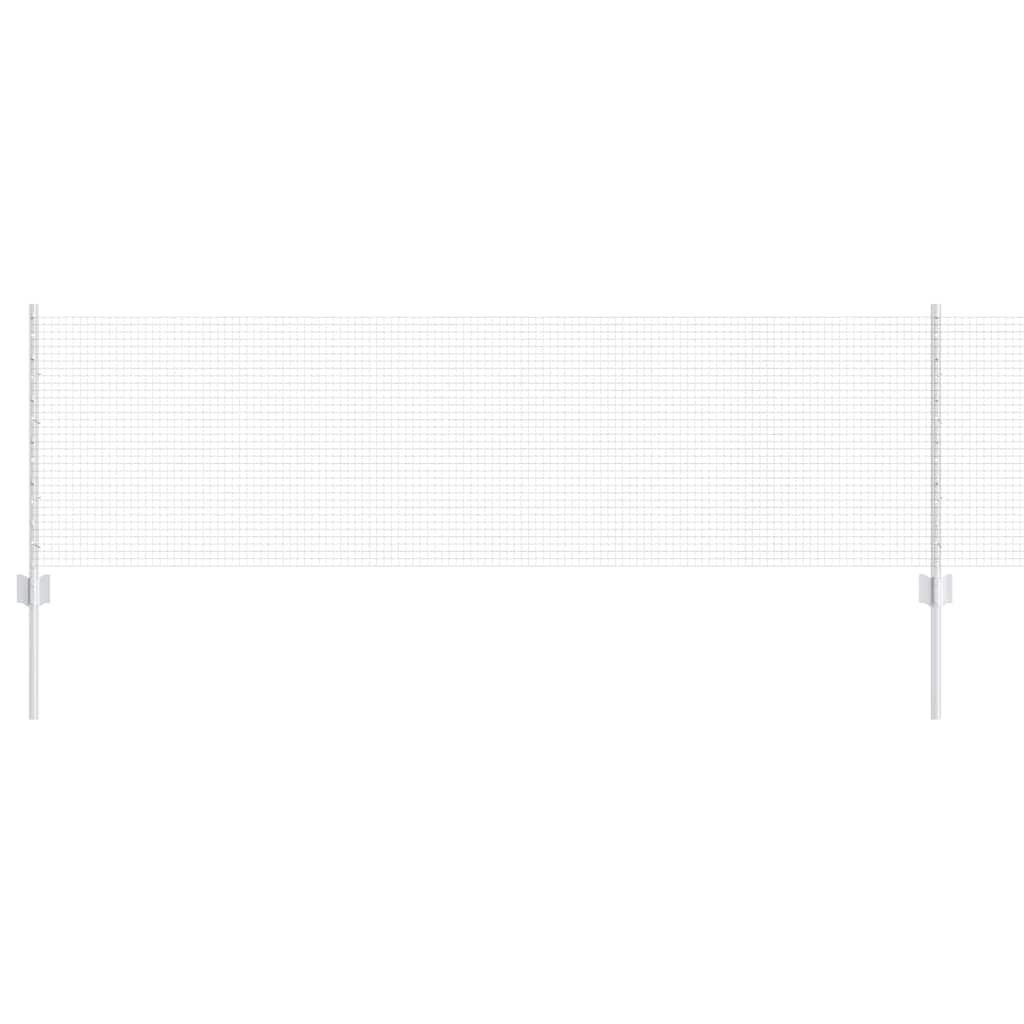 vidaXL Welded Wire Fence with Posts 10 x 0.6 m Galvanised Steel Silver 2