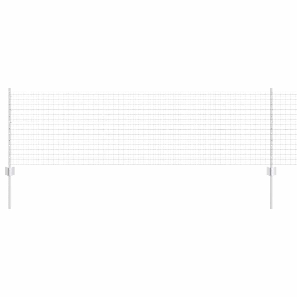 vidaXL Welded Wire Fence with Posts 10 x 0.6 m Galvanised Steel Silver 2