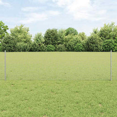 vidaXL Welded Wire Fence with Posts 10 x 0.6 m Galvanised Steel Silver 1