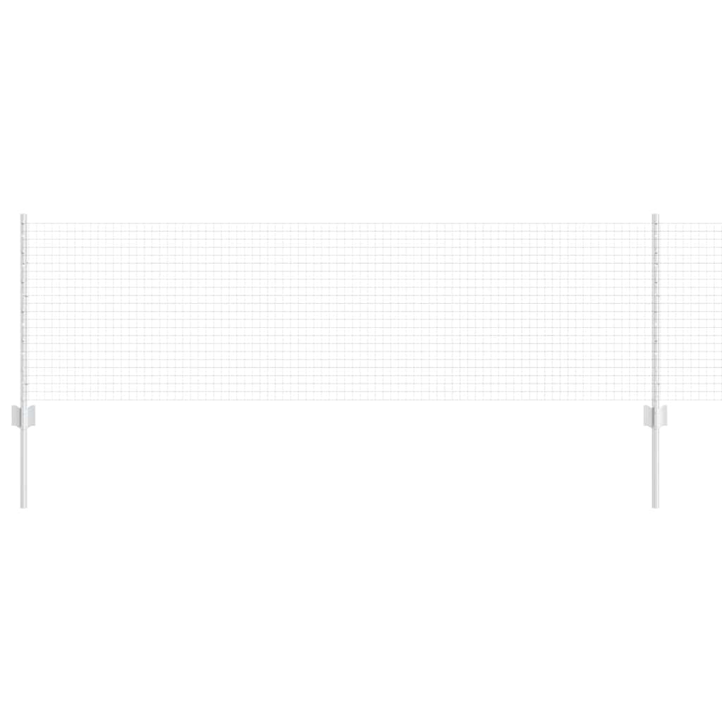 vidaXL Welded Wire Fence with Posts 10 x 0.6 m Galvanised Steel Silver 2