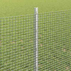 vidaXL Welded Wire Fence with Posts 10 x 0.8 m Galvanised Steel Silver 4