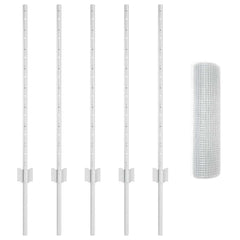 vidaXL Welded Wire Fence with Posts 10 x 0.8 m Galvanised Steel Silver 5