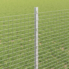 vidaXL Welded Wire Fence with Posts 10 x 0.8 m Galvanised Steel Silver 4