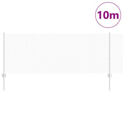 vidaXL Welded Wire Fence with Posts 10 x 0.8 m Galvanised Steel Silver 3