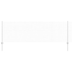 vidaXL Welded Wire Fence with Posts 10 x 0.8 m Galvanised Steel Silver 2