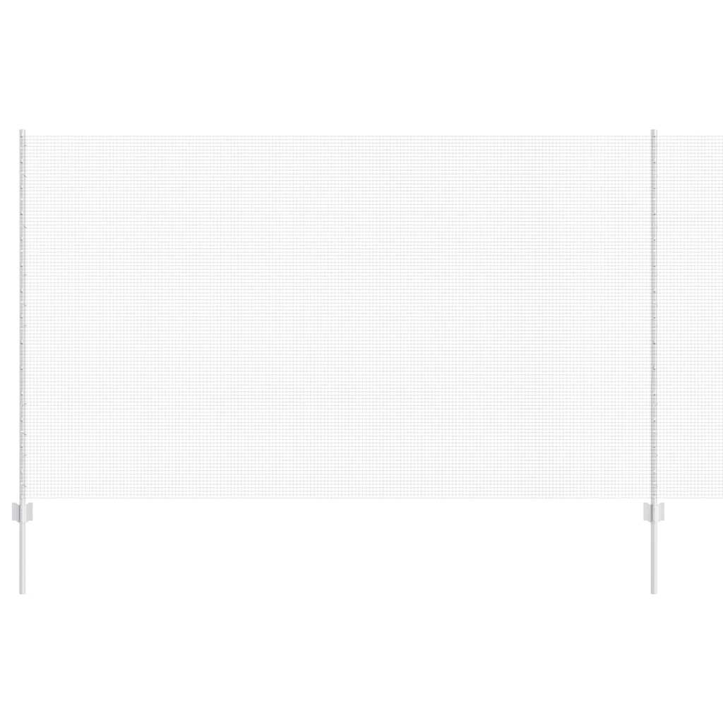 vidaXL Welded Wire Fence with Posts 10 x 1.4 m Galvanised Steel Silver 2