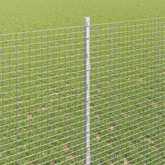 vidaXL Welded Wire Fence with Posts 10 x 1.4 m Galvanised Steel Silver 4