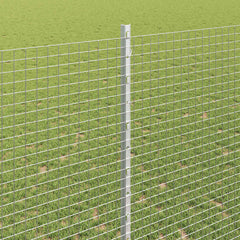 vidaXL Welded Wire Fence with Posts 10 x 1.4 m Galvanised Steel Silver 4