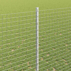 vidaXL Welded Wire Fence with Posts 10 x 1.4 m Galvanised Steel Silver 4
