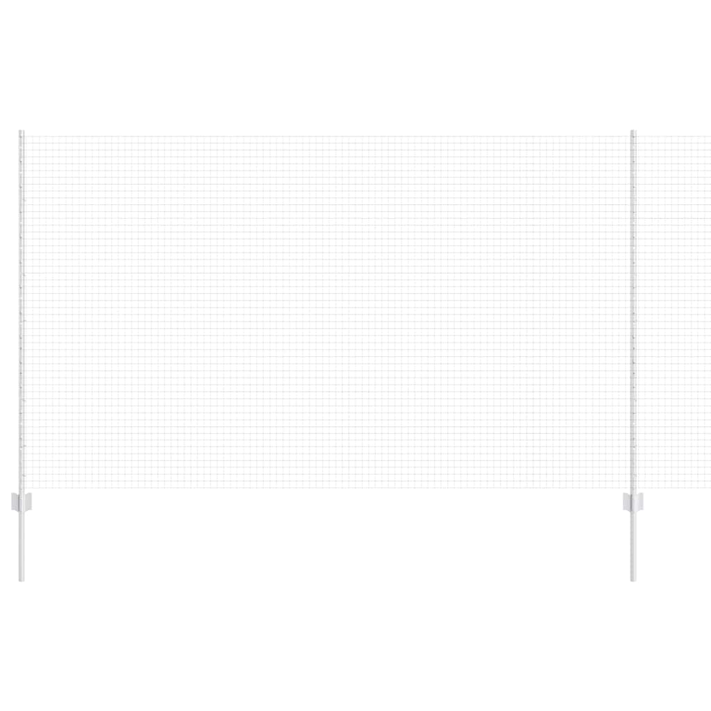 vidaXL Welded Wire Fence with Posts 10 x 1.4 m Galvanised Steel Silver 2