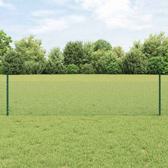 vidaXL Welded Wire Fence with Posts 10 x 1.4 m PVC-Coated Steel Green 10 x 1.2 m – 25 x 0.6 m