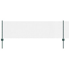 vidaXL Welded Wire Fence with Posts 25 x 0.6 m PVC-Coated Steel Green 2