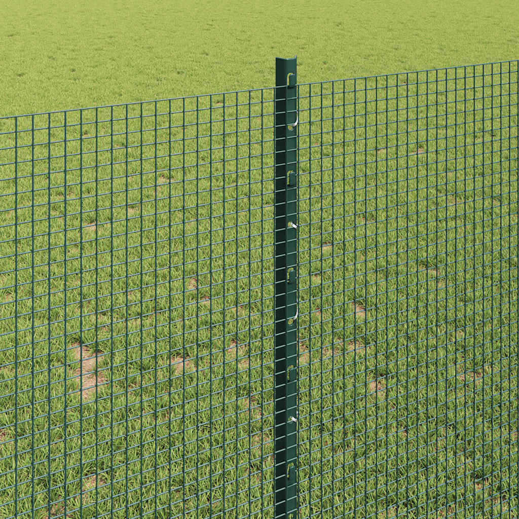 Welded Wire Fence with Posts 25 x 1 m Galvanised Steel Green 25 x 0.8 m – 50 x 0.5 m 25 x 1 m fence (1.2 x 1.2 cm mesh)