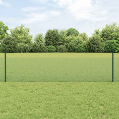 Welded Wire Fence with Posts 100 x 0.5 m PVC-Coated Steel Green 100 x 0 m – 100 x 0.8 m 100 x 0.5 m fence (1.2 x 1.2 cm mesh)