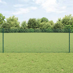 Welded Wire Fence with Posts 100 x 0.5 m PVC-Coated Steel Green 100 x 0 m – 100 x 0.8 m 100 x 0.8 m fence (1.2 x 1.2 cm mesh)