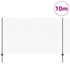 vidaXL Welded Wire Fence with Posts 10 x 1.4 m PVC-Coated Steel Grey 3
