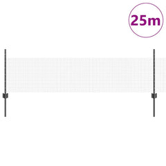 vidaXL Welded Wire Fence with Posts 25 x 0.5 m Galvanised Steel Grey 3