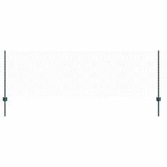 vidaXL Hexagonal Fence with Post 10 x 0.8 m PVC-Coated Steel Green 2