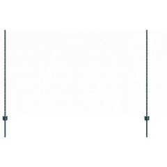 vidaXL Hexagonal Fence with Post 10 x 1.4 m PVC-Coated Steel Green 2