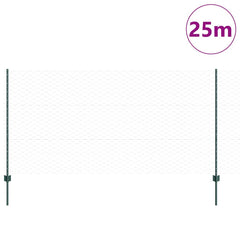 Hexagonal Fence with Post 25 x 0.8 m PVC-Coated Steel Green 25 x 0.8 m – 50 x 0.5 m 25 x 1.2 m fence (5 cm width mesh)