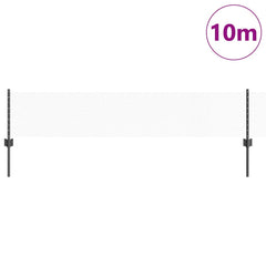 vidaXL Hexagonal Fence with Post 10 x 0.4 m PVC-Coated Steel Grey Mesh 3