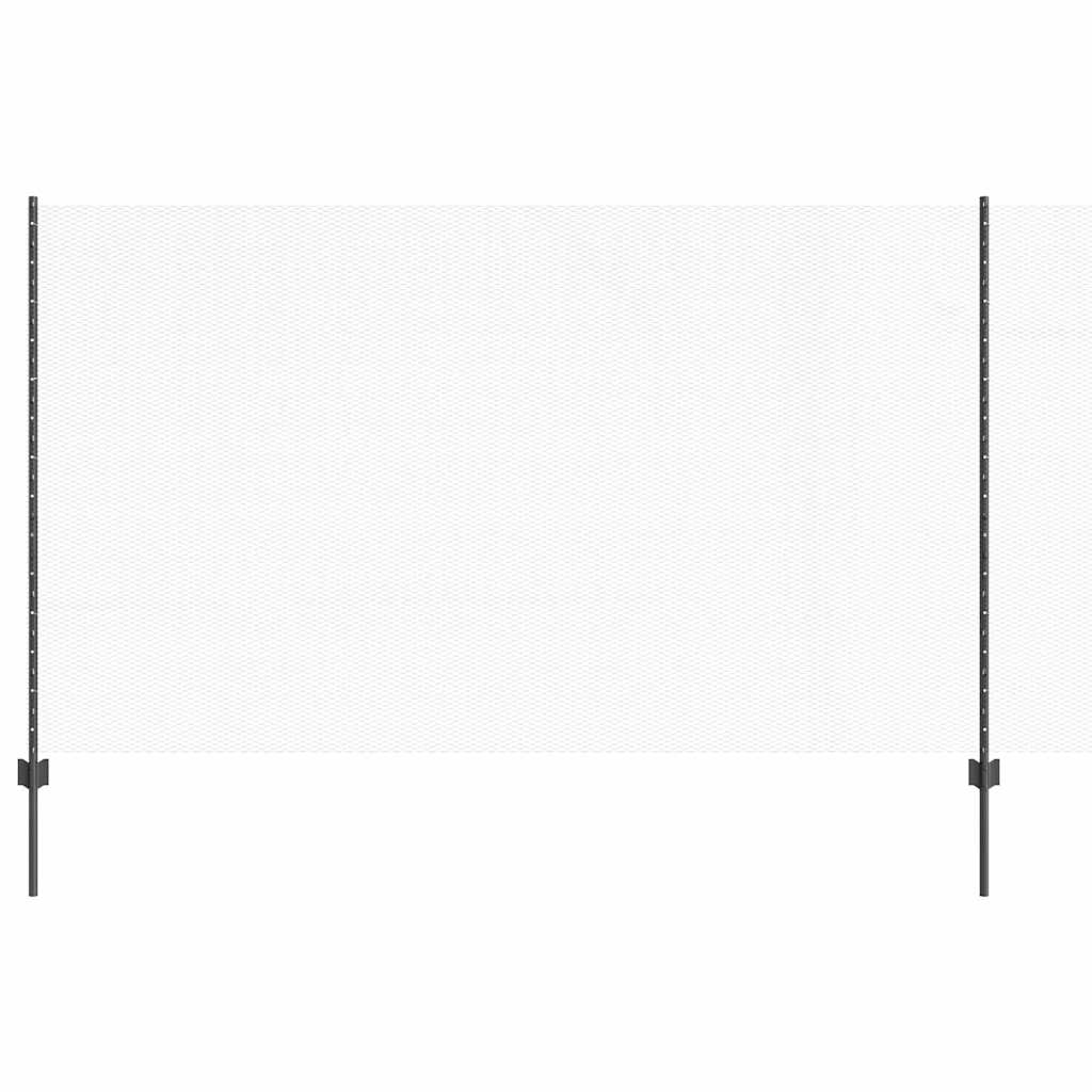 vidaXL Hexagonal Fence with Post 10 x 1.4 m PVC-Coated Steel Grey Mesh 2