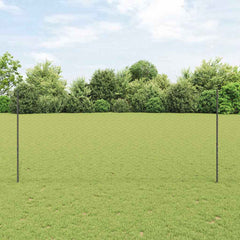 vidaXL Hexagonal Fence with Post 10 x 1.4 m PVC-Coated Steel Grey Mesh 1