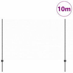 vidaXL Hexagonal Fence with Post 10 x 1.6 m PVC-Coated Steel Grey Mesh 3