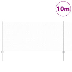 vidaXL Hexagonal Fence with Post 10 x 1 m Galvanised Steel Silver Mesh 3