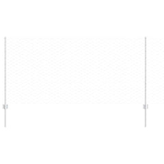 vidaXL Hexagonal Fence with Post 10 x 1 m Galvanised Steel Silver Mesh 2