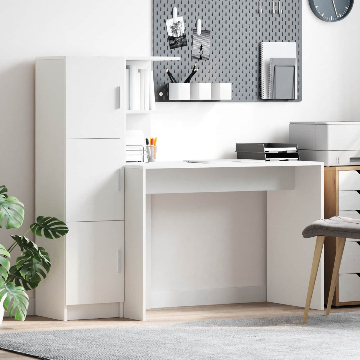 Desk 133.5 x 50 x 124 cm 2 pcs White