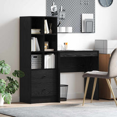 Desk 115.5 x 40 x 127 cm 2 pcs Width 70 cm Black oak