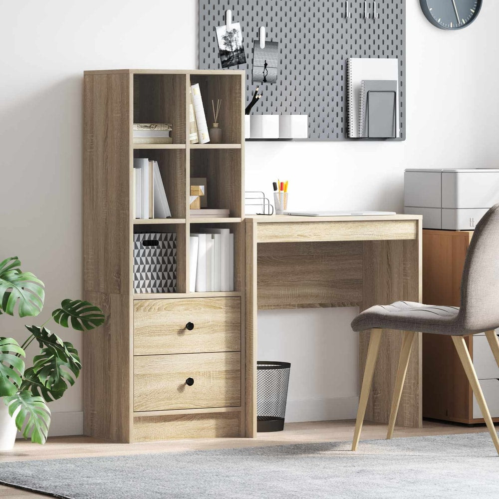 Desk 115.5 x 40 x 127 cm 2 pcs Width 70 cm Sonoma oak