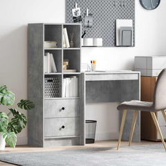 Desk 115.5 x 40 x 127 cm 2 pcs Width 70 cm Concrete grey