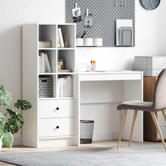 Desk 125.5 x 40 x 127 cm 2 pcs Width 80 cm White