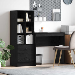 Desk 125.5 x 40 x 127 cm 2 pcs Width 80 cm Black oak