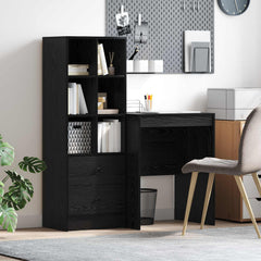 Desk 105.5 x 50 x 127 cm 2 pcs Width 60 cm Black oak