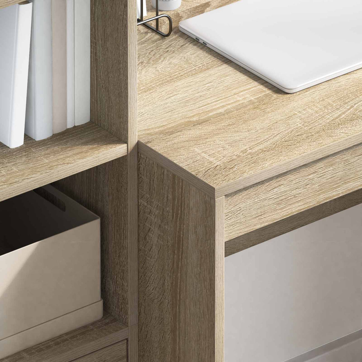 Desk 145.5 x 50 x 127 cm 2 pcs Width 100 cm Sonoma oak