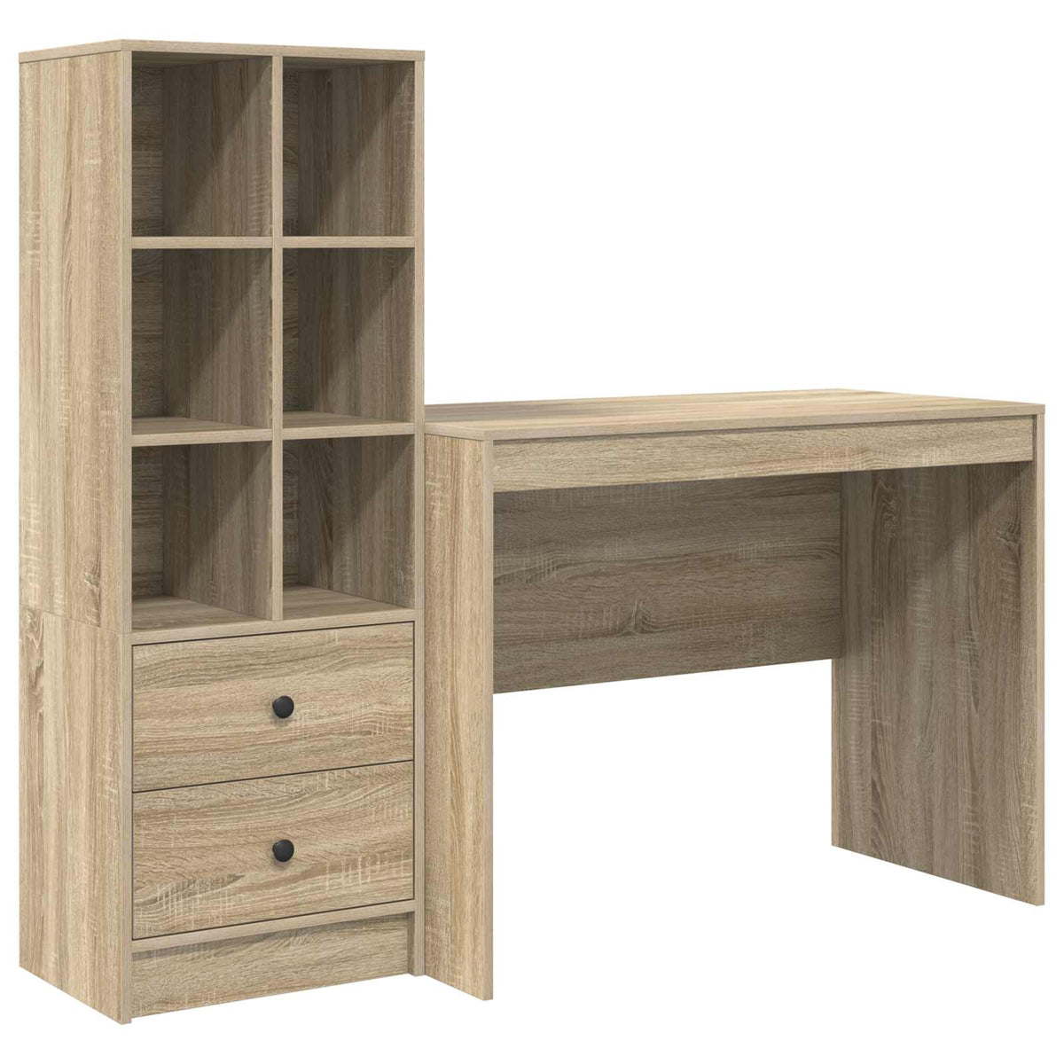 Desk 145.5 x 50 x 127 cm 2 pcs Width 100 cm Sonoma oak