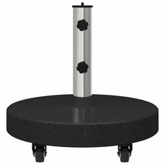 vidaXL Parasol Base 30kg Black Granite and Stainless Steel Round 5