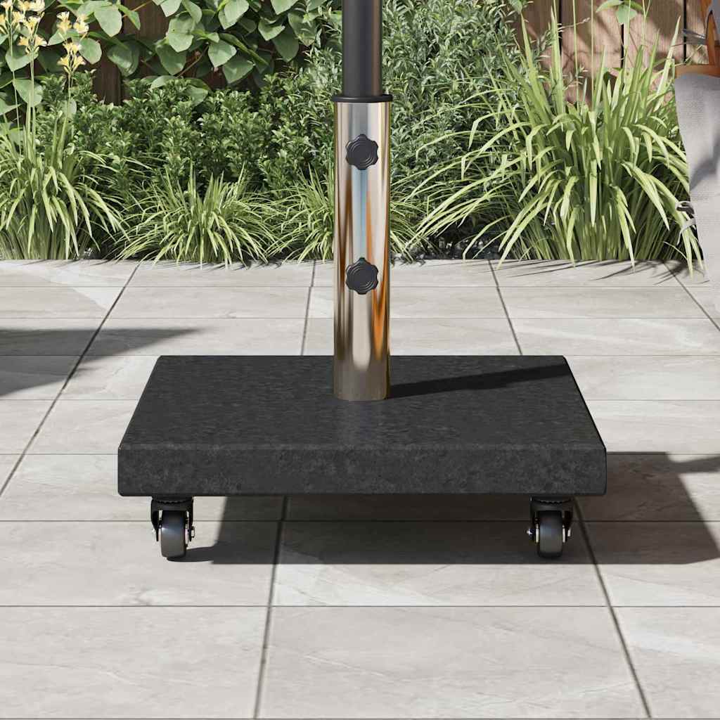 vidaXL Parasol Base 30 kg Black Granite Square 4